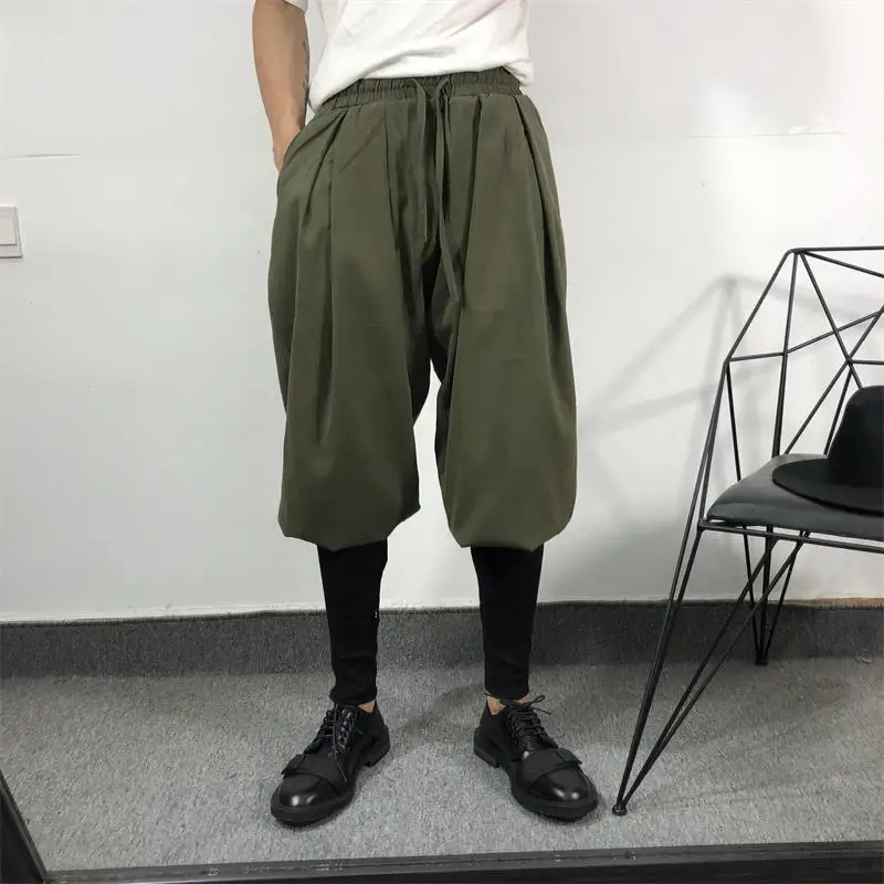 

Мужские брюки с широкими штанинами, Новинка весна-осень, стилисты в стиле хип-хоп, модные нестандартные повседневные свободные брюки большого размера