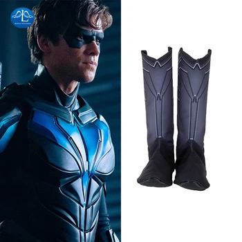 

Titans Nightwing Cosplay Shoes Carnival Halloween Cosplay Dick Grayson Superhero Robin Fancy Men boots