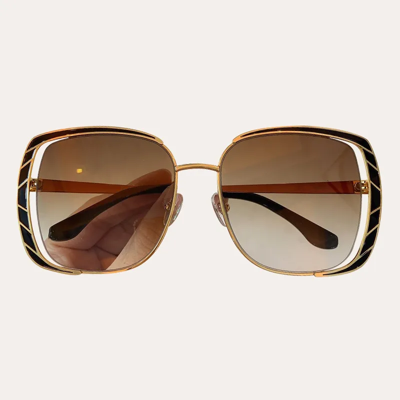 No.5 sunglasses Роскошные мужские Квадратные Солнцезащитные очки Для женщин металлическая рамка брендовые дизайнерские модные солнечные очки - Цвет линз: No.5 sunglasses