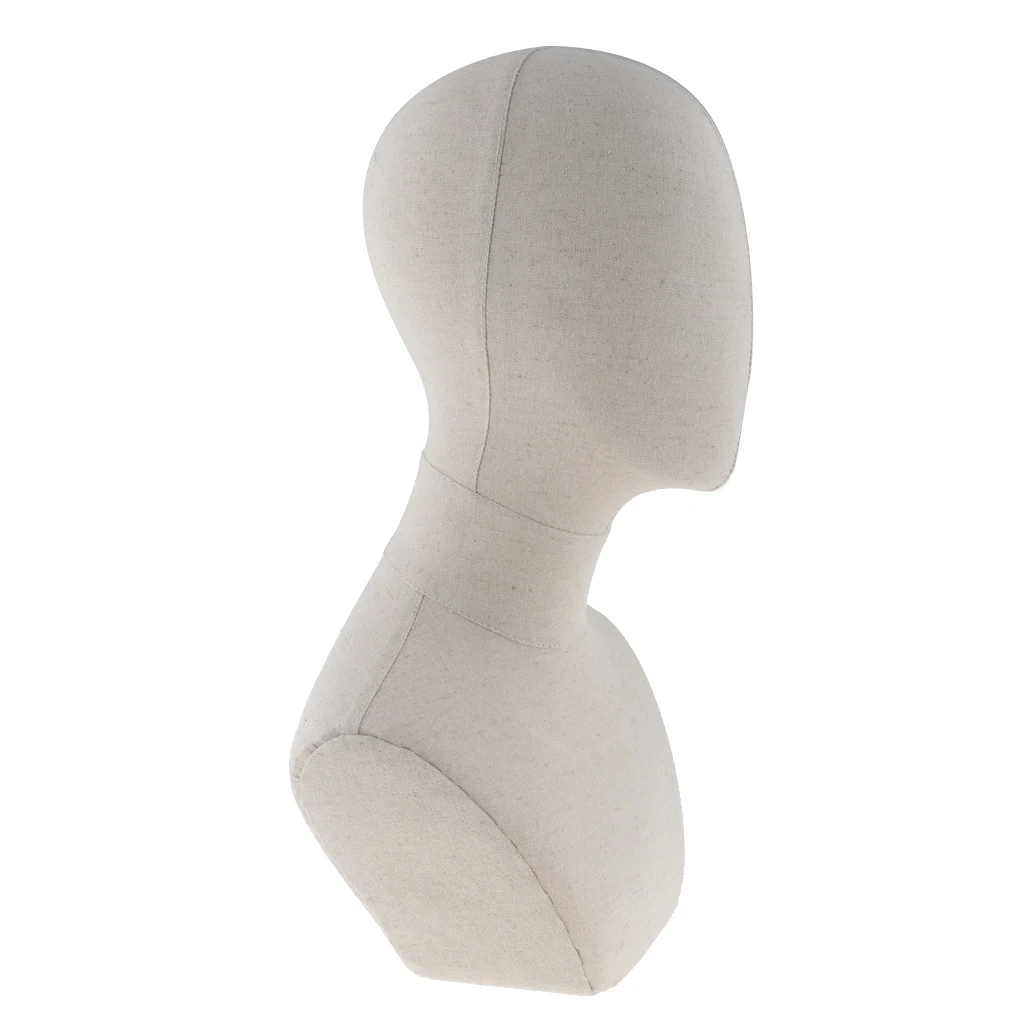 Mannequins Model Cork Head Canvas Block Hat Wigs Making Jewelry Display Bust