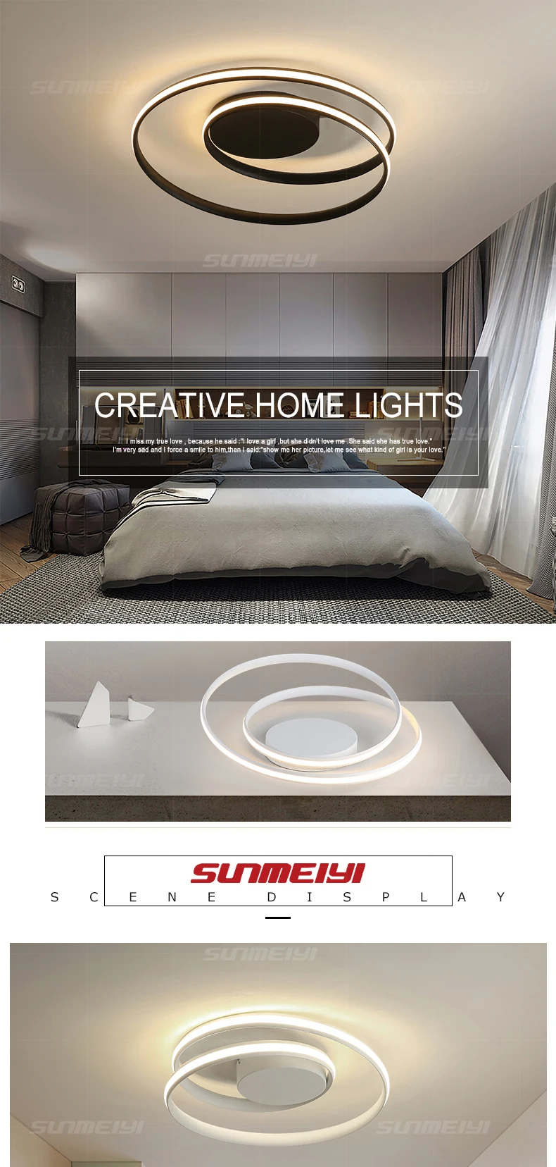 New Creative Ceiling Lights Amazon Google home Voice Control WiFi Smart Light For Living room Kitchen Kids Bedroom Modern Light