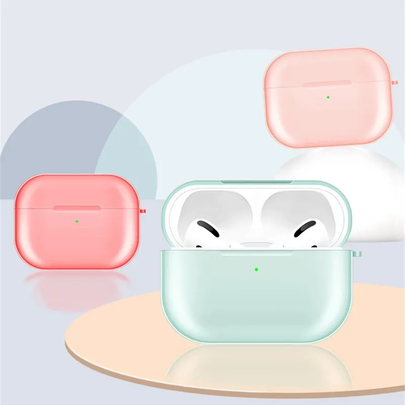 Чехол для наушников Airpods Pro Прозрачный Силикон ТПУ беспроводная Обложка 3 чехол