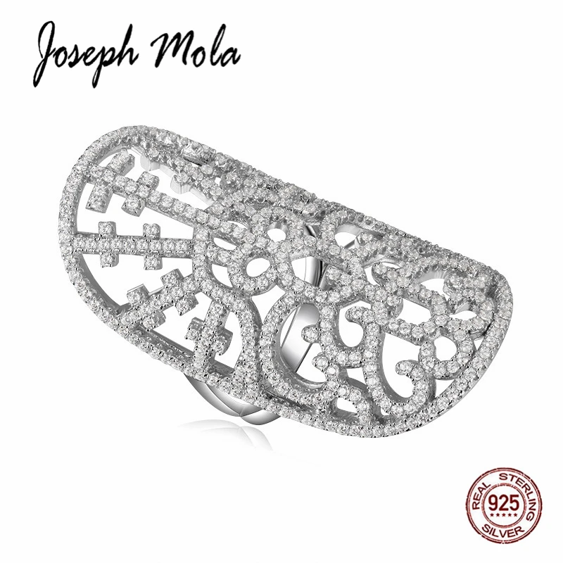 Joseph Mola 925 Серебро Изысканный 7A кубический цирконий цветок кольца для женщин Элегантный тонкий серебряный ювелирный свадебный подарок