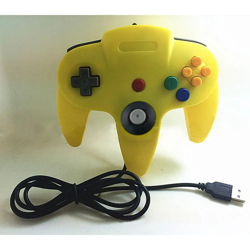yellow MeterMall ABS Материал USB геймпад контроллер Джойстик ПК Компьютерная игровая ручка применимо Windows7, 8,10, Vista, Mac геймпад - Цвет: yellow