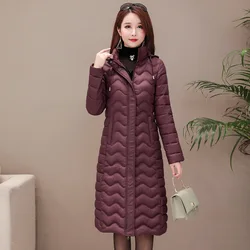 XL-5XL New Women Midum-length Jacket Warm Windproof Parka Outerwear Lightweight Casual Hooded Winter 2021 Women's Padded Jacket