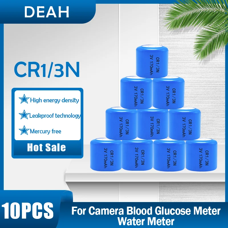 10PCS CR-1/3N CR13N DL-1/3N CR1/3N 3V Lithium Battery For Leica M6 M7 ...
