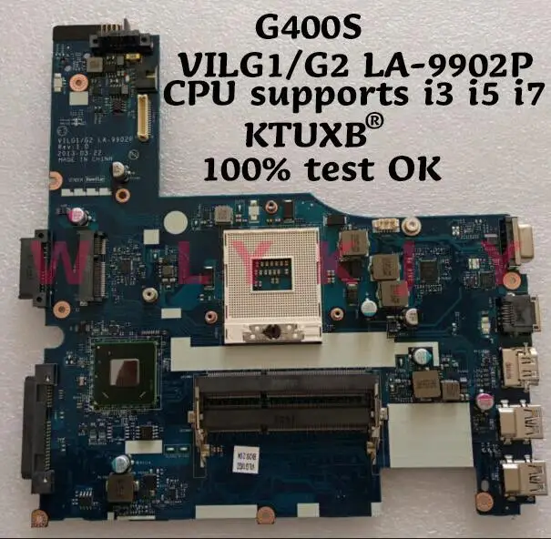 KTUXB материнская плата для ноутбука Lenovo G400S jmotherboard VILG1/G2 LA-9902P 90003099 SLJ8E 14-дюймовый