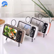 Беспроводной Bluetooth динамик Ретро ТВ стиль басовый портативный динамик с мобильного телефона ТВ держатель FM радио аудио домашний кинотеатр