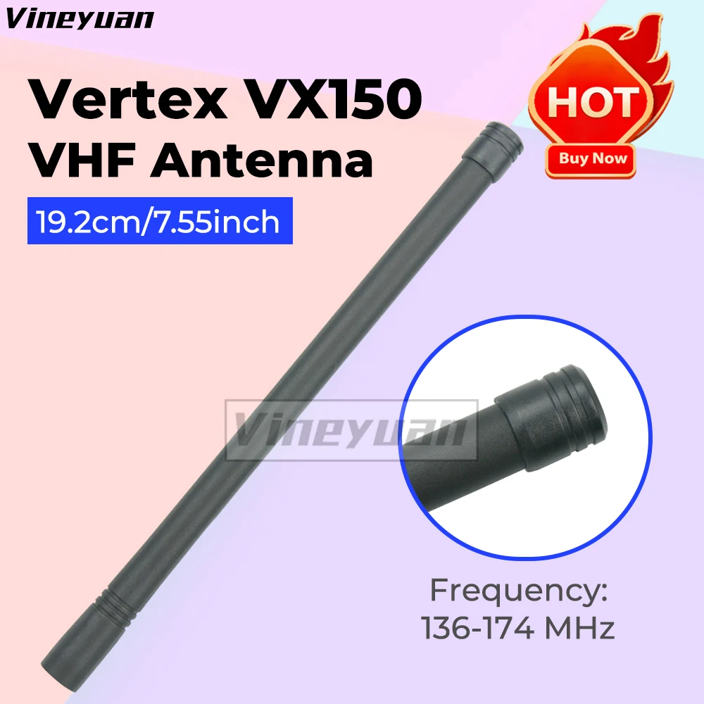 10PCS Standard Stubby High Gain Copper Core VHF 136-174MHz Antenna For Vertex Portable Radios VX-160 VX-180 VX-231 VX-350 Walkie