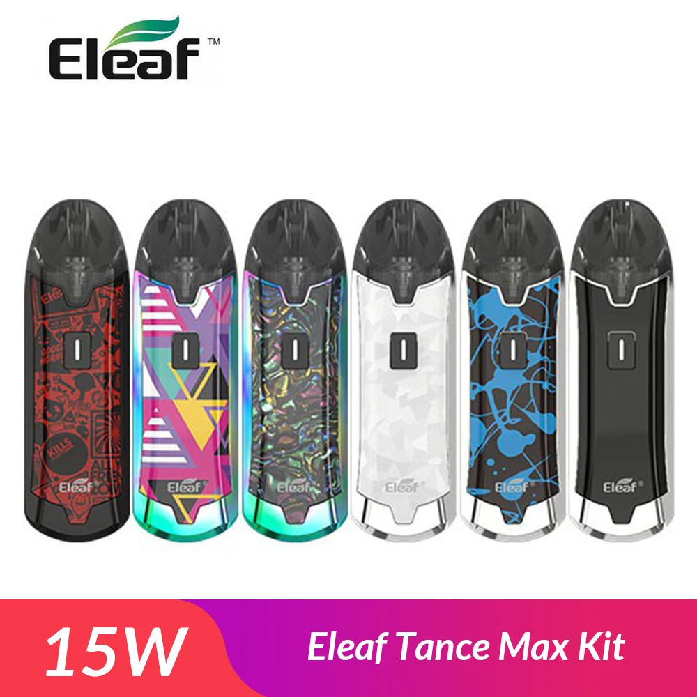 

[ES/USA] Original Eleaf Tance Max Kit 15W Built in 1100mAh battery+Cartridge 4ml+GS Air M/GS Air S Head coil VS Drag Nano pod