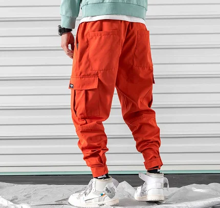 MQH24Pockets брюки карго мужская одежда Мужская Уличная одежда шаровары мужские хип-хоп джоггеры брюки корейские модные брюки