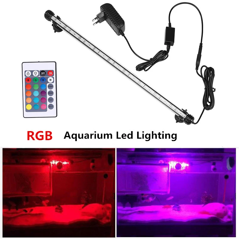 Светильник для аквариума с дистанционным управлением RGB EU US Plug Водонепроницаемый