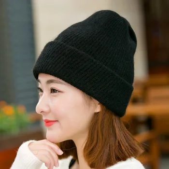

Hats Women Winter Winter Rabbit Hair Knitting Student Hats Warm Jock Headphones Wool Hats