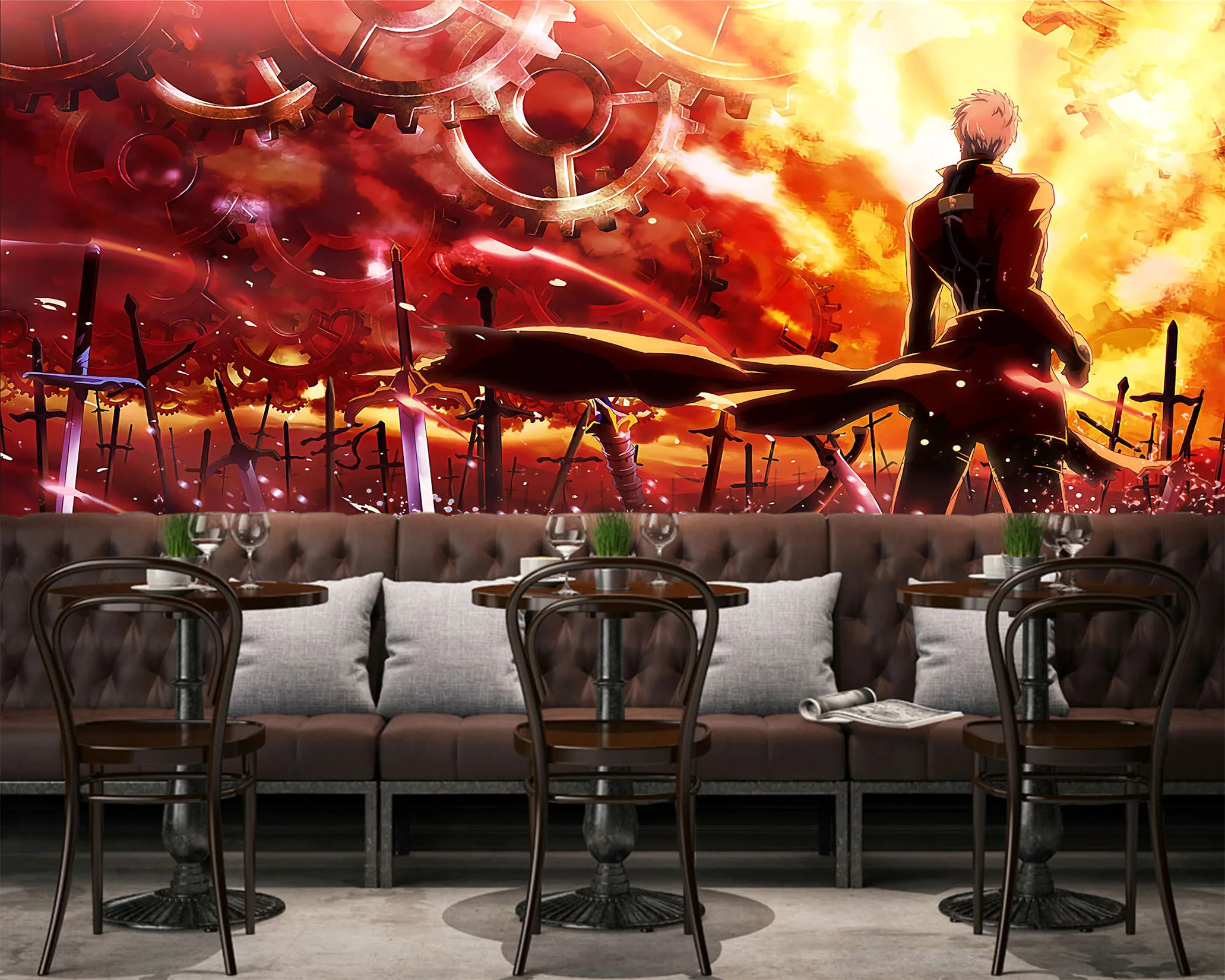 [Self-Adhesive] 3D Fate Stay Night 22321Japan Anime Wall Paper mural Print Decal Murals | Обустройство дома