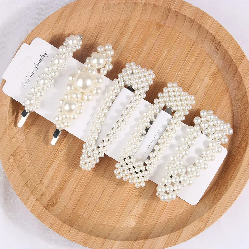 Hair Clip Set 2-5 Stuks Parel Haarspeld for Women