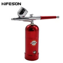 Двойного действия мини USB зарядка Аэрограф Комплект компрессор портативная воздушная кисть для покраски пистолет-распылитель для дизайна ногтей Desgin тату торт