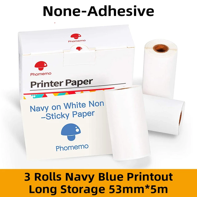 Phomemo White Non-Adhesive Thermal Paper 4.3(110mm) White Thermal Paper  for Phomemo M04S/M04AS Portable Thermal Printer - AliExpress