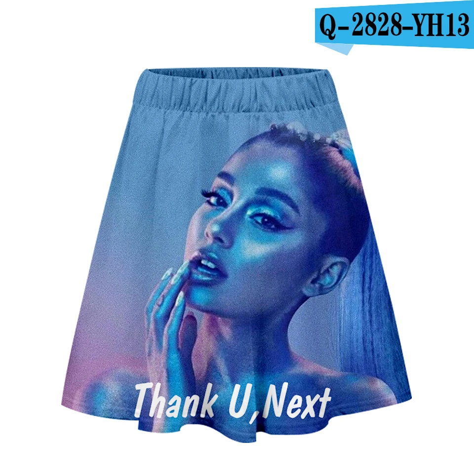 Ariana Grande 3D Harajuku повседневные новые стильные Harajuku поп юбки новые сексуальные Kpops Женские повседневные горячие продажи модные юбки - Цвет: Слоновая кость