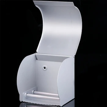 

Accessories Home Tissue Boxes Waterproof Modern Rack Bathroom Easy Install Hotel Dustproof Space Aluminum Toilet Paper Holder