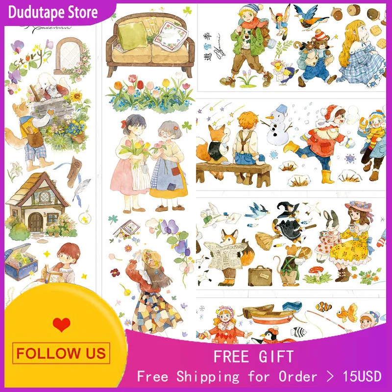

1 Loop Washi PET Tape Journal Diary Invites Girls Who Know Wu Snow Season Buy Character