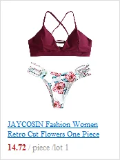 JAYCOSIN 2020 New Sexy girls Bikini Push-up Print Swimwear Women Push-up Bra Bikini Set Swimsuit Beach Bathing Swimwear 13#10 