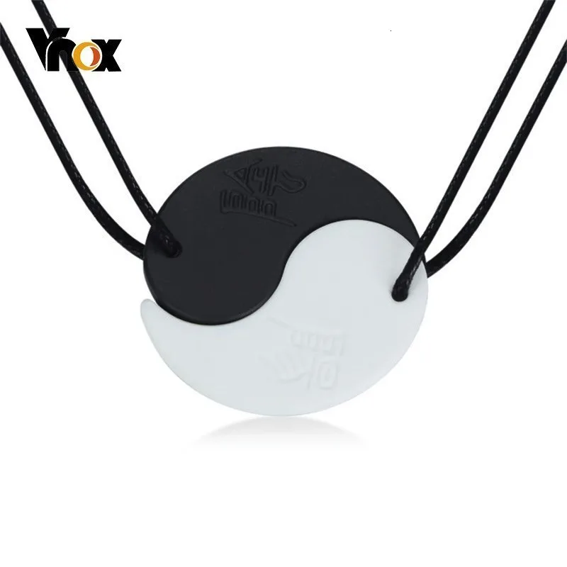 Подвески Vnox Bagua с гравировкой китайского персонажа Yingyang для женщин и мужчин