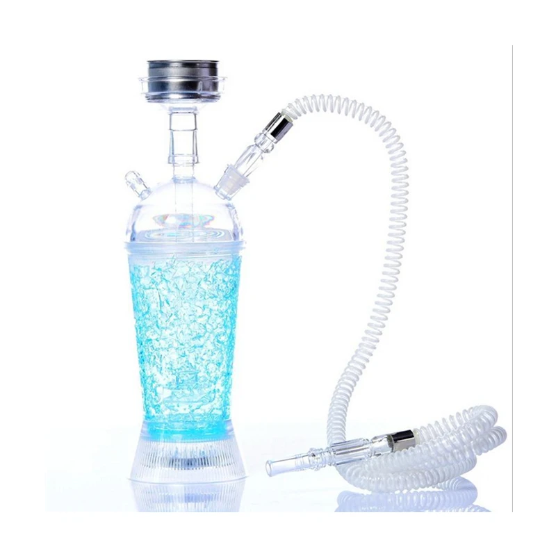 Акриловый трубчатый кальян Narguile Completo Chicha, набор для кальяна, арабский кальян, светодиодный, аксессуары для кальяна, бар, для домашнего использования, вечерние