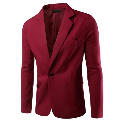 Мужской модный брендовый блейзер в британском стиле, повседневный приталенный пиджак, мужские блейзеры, мужское пальто Terno Masculino размера плюс - Цвет: red