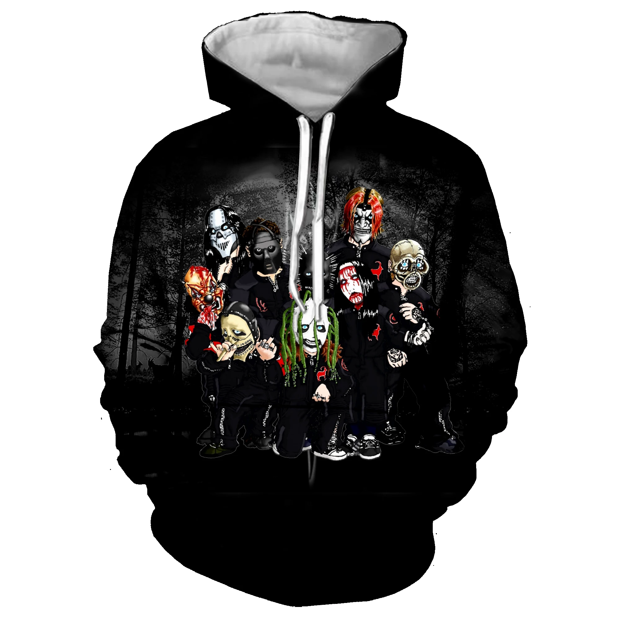 Новые толстовки Slipknot рок черные толстовки 3D принт толстовка хип хоп мужские повседневные забавные спортивные костюмы одежда Harajuku топы 5XL