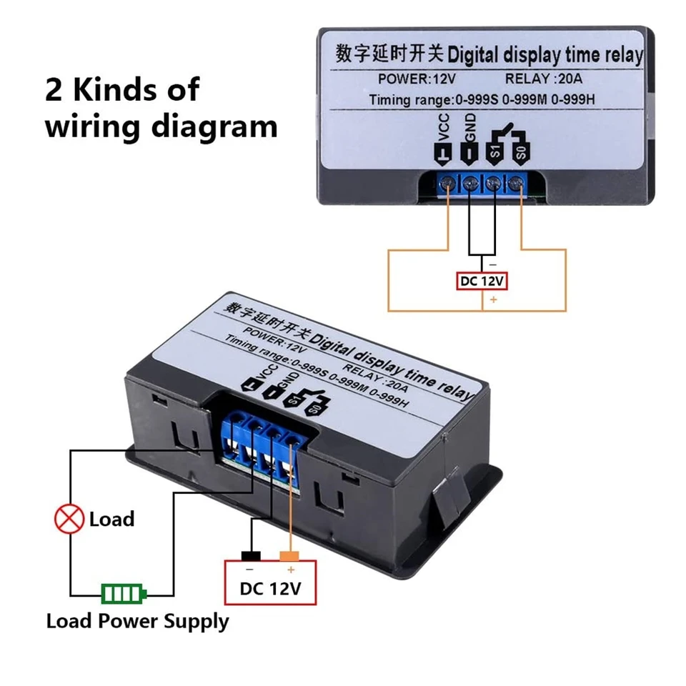 DC12V/24V AC110-220V Timer Digitale Programmabile - Foto 6