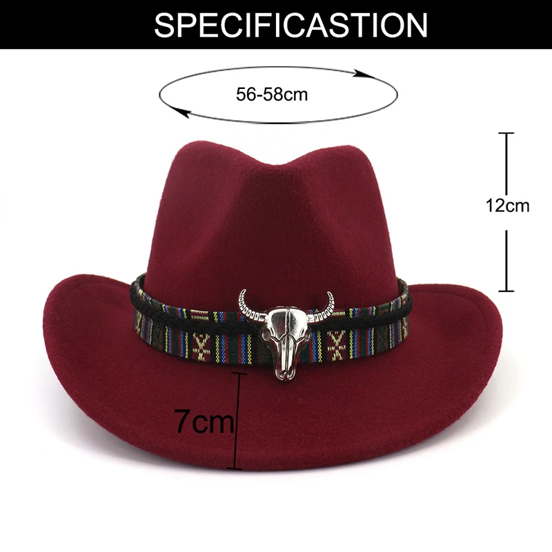 cream fedora hat Women Men Woolen Hollow Western Cowboy Hat With Fashion Belt Gentleman Lady Jazz Cowgirl Toca Sombrero Cap Wide Brim Hat NZ197 mens trilby hats