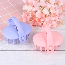 Ручной силиконовый шампунь для кожи головы, Массажная щетка для мытья душа, спа-Расческа для похудения, мини-расческа для головы меридиан, Массажная расческа, 2 цвета