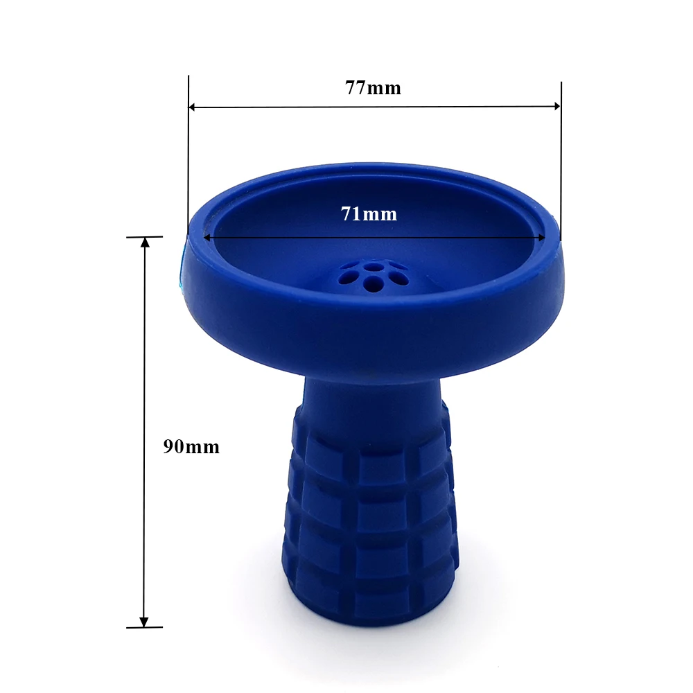 LOMINT 7 Holes Silicone Hookah Bowls Shisha Accessories Black Blue Red Purple Green Yellow LM-B114 4