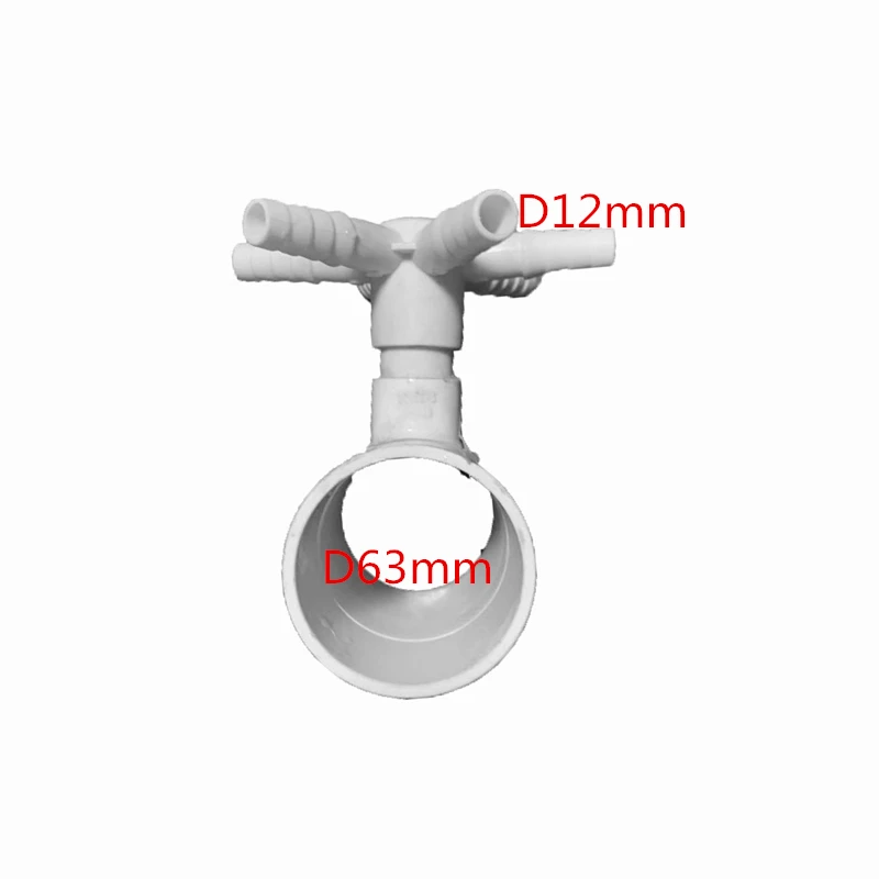 10pcs D50mm PVC connection with  12mm  six angles connection used for fish shrimp pond tank farming/water treatment system