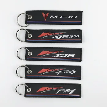 

For Yamaha FZ1 FAZER FZ6 FZ8 Fashion New 2019 Motorcycle Key Chain Woven Key Ring Tag Label Chain Black Car Keychain