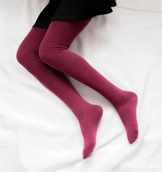 

Solid Color New Casual Women Autumn Winter Stockings Over Knee Elasticity Female Warm Cotton Stcocking