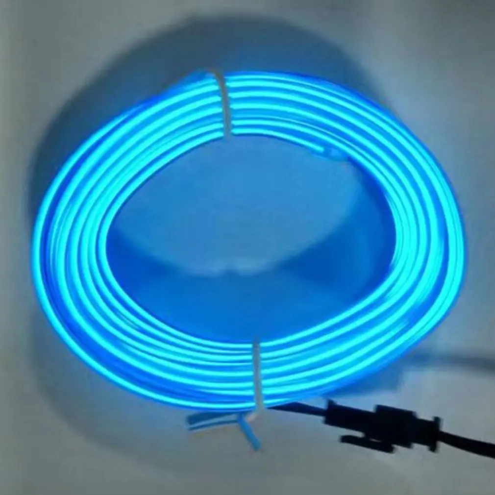 Car Interior Light Strip 12V LED Cold lights Flexible Neon EL Wire Auto Lights Line Decoration Strips Lamp | Автомобили и