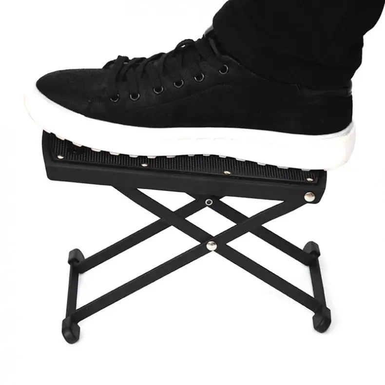 

Metal Folding Guitar Footstool Rest Anti-Slip Stand Height Adjustable Foot Rest Stand Footboard