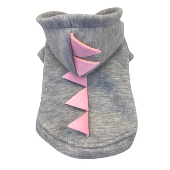 

Dinosaur Rompers Pet Dog Clothing Autumn Winter Round Collar Cotton Shirt More Thick Anti-freeze Warm