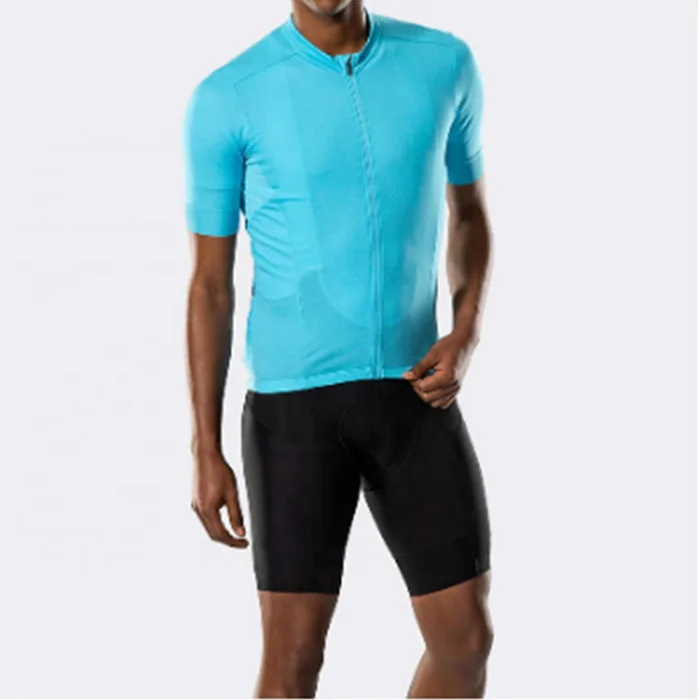 Blank color Cycling Jersey Set Summer Cycling Clothing Suit MTB Mountain Bike Clothing Racing Bicycle Clothes Suit - Цвет: men cycling suit