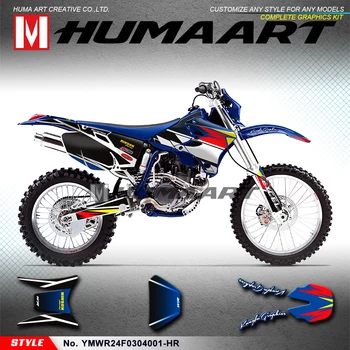 

HUMAART MX Graphics Custom Vinyl Wrap Kit Adhesive Sticker for Yamaha WR250F WR450F WRF 250 450 2003 2004