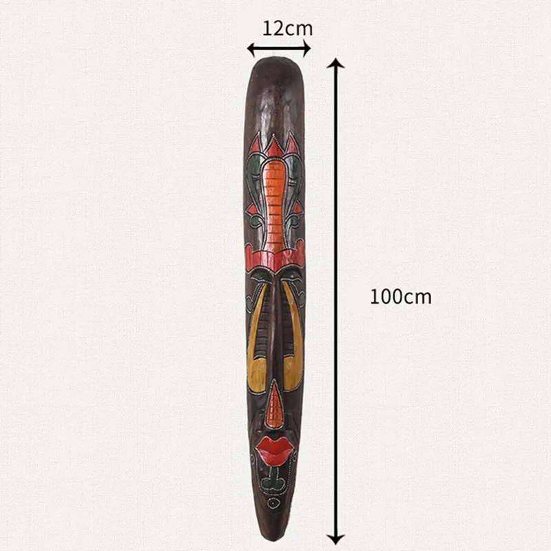 Ручная работа резьба по дереву Цветные Рисование афканские маски Юго-Восточная Азия отель тема ресторанов маска Тотем настенные аксессуары X2261