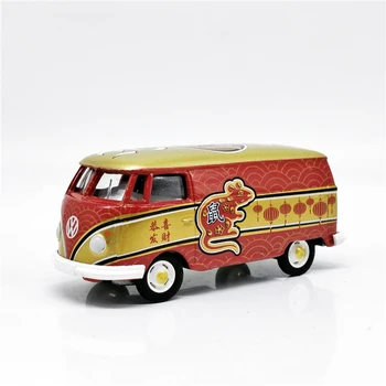 

Greenlight 1:64 VW Type 2 T1 2020 Mini bus Red gold No Box