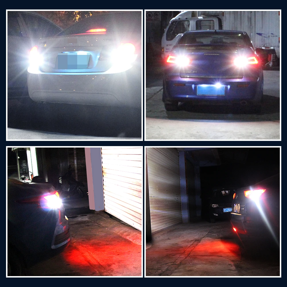 2pcs LED ������ ���� Blub ��� ���� Canbus W16W T15 921 VW Touran Touareg �������� CC EOS Routan Scirocco mk3 3 Sharan 7N