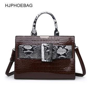 

HJPHOEBAG Women's handbag Crocodile pattern Messenger bag Casual Women PU Handbags Lady Classic Shoulder Bags Female Tote YC224