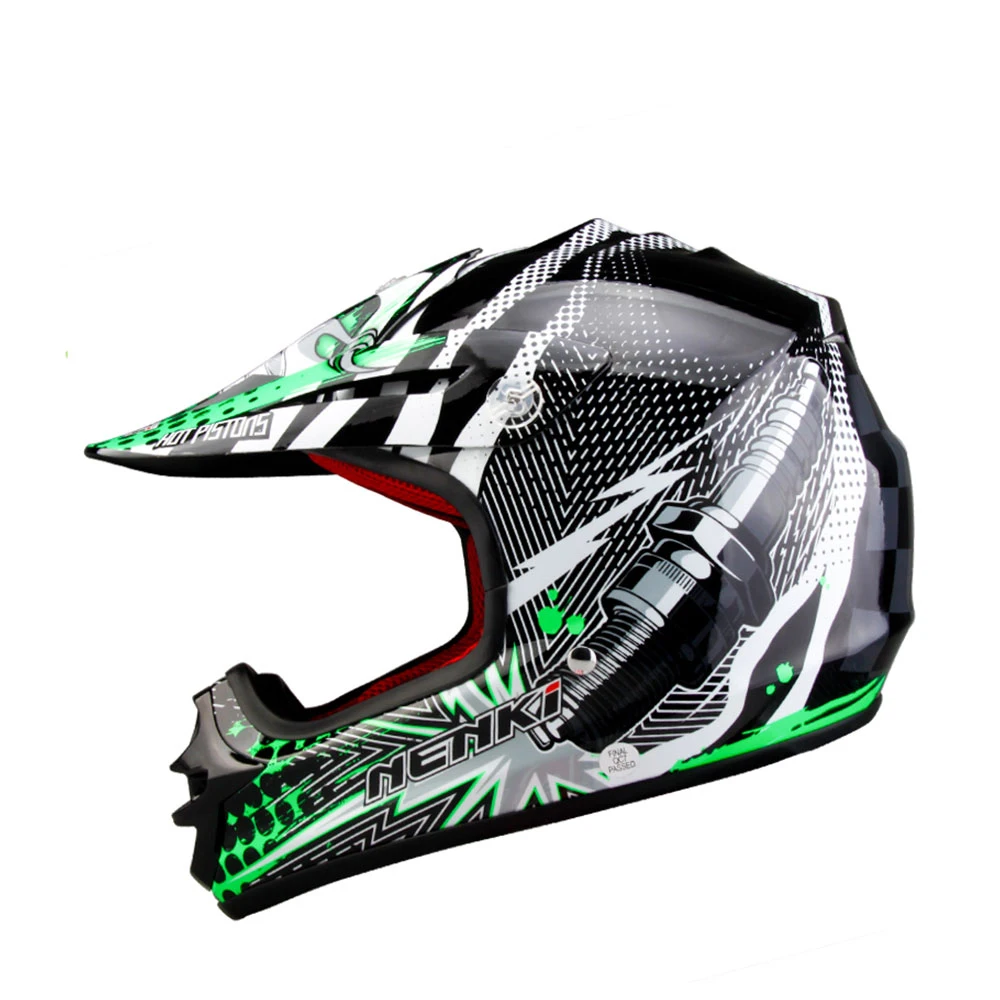 XL Green NENKI детский мотоцикл Шлемы Мотокросс безопасность в горах Casco Мото шлем для детей шлем Размеры для 52-54 см - Цвет: XL Green