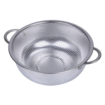 

Stainless Steel Colanders With Handle,Colander Perforated Strainer For Kitchen Pasta/Vegetable/Rice/Fruit/Food-M