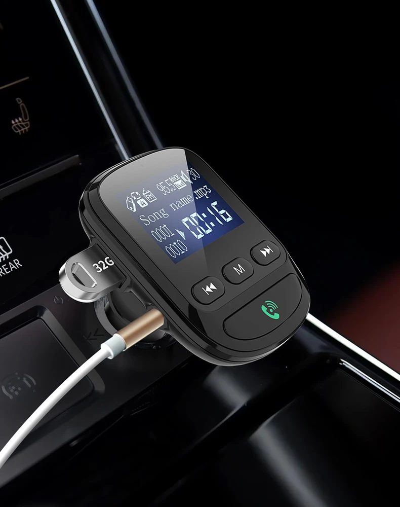 KORSEED автомобильное зарядное устройство Hands-free fm-передатчик Bluetooth автомобильный комплект lcd MP3-плеер двойное автомобильное usb-устройство для зарядки телефона для iPhone