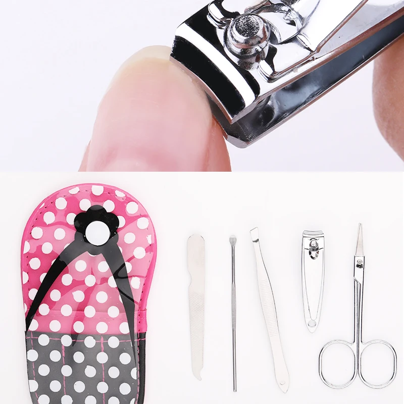 5 шт./компл. кусачки для ногтей косметические ножницы набор переносных гигиенических лапок для путешествий набор из нержавеющей стали инструмент для маникюра ногтей