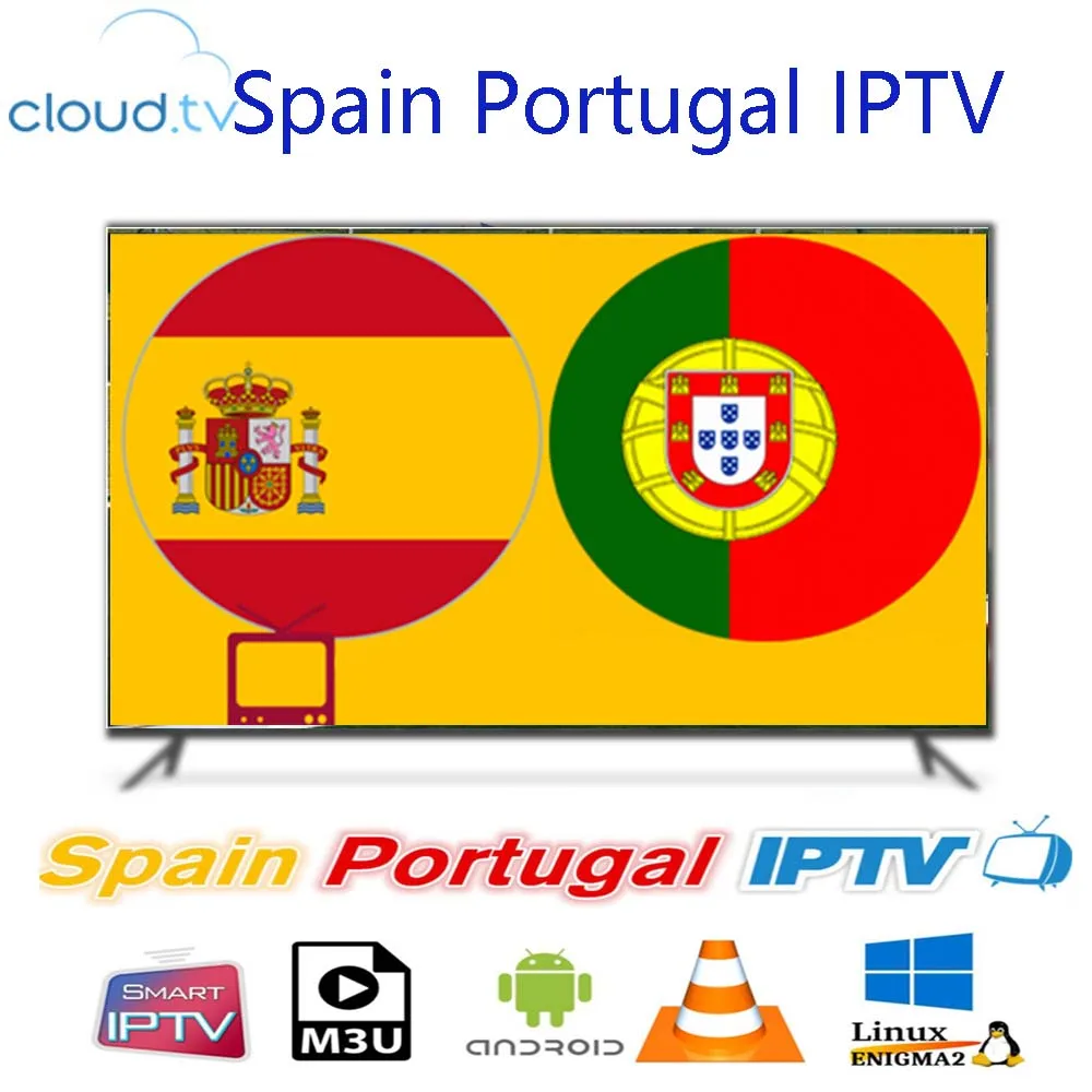 

Spain Portugal IPTV Subscription10000 Live and 13000 VOD for Android Smart TV M3u Enigma2 android tv box